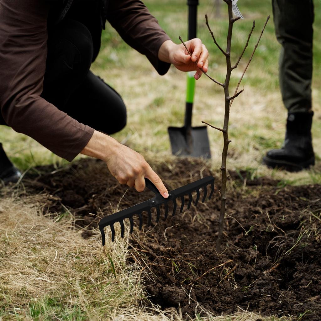 KADAX Grabie metalowe Do Liści Trawy Bez Trzonka Nieoprawione Solidne