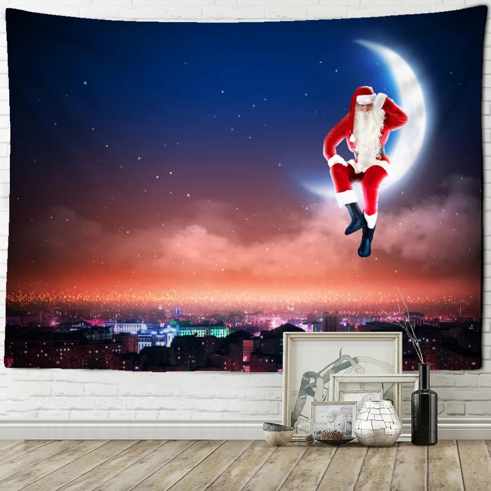 Christmas Tapestry Christmas Tree Holiday Home Living Room Bedroom Wall Hanging Decoration Festive Background Cloth Tapestry