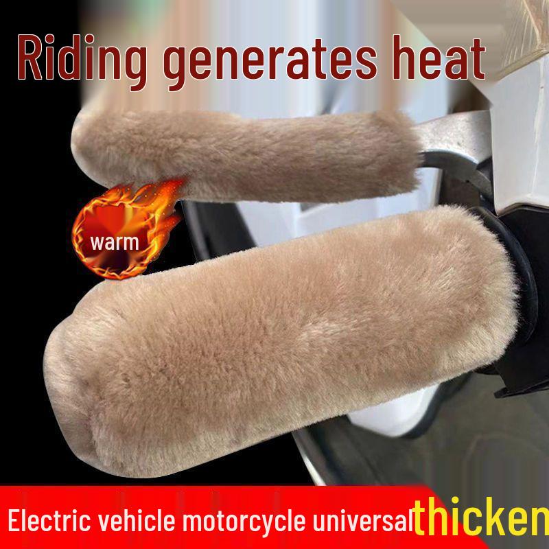 

4-Piece Electric Vehicle Winter Handlebar Cover for Bikes, Motorcycles, and Scooters.