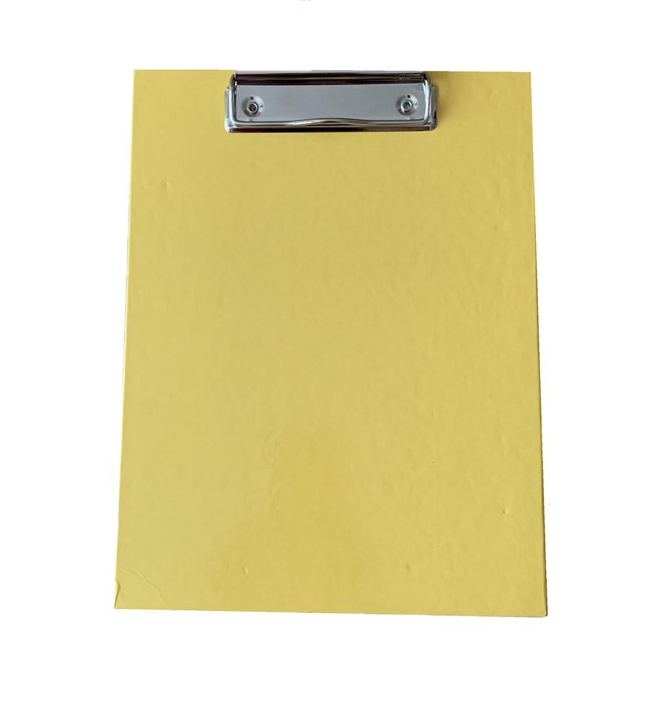 A5 Yellow Cardboard Clipboard