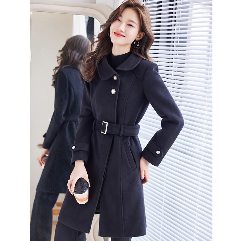 Women's Elegant Wool Blend Mid-length Coat