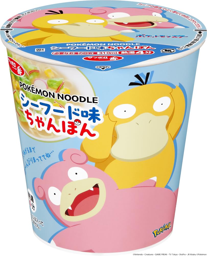 Sapporo Ichiban Vertical Seafood 62g x 12 packs Pokémon Noodles, Flavor,