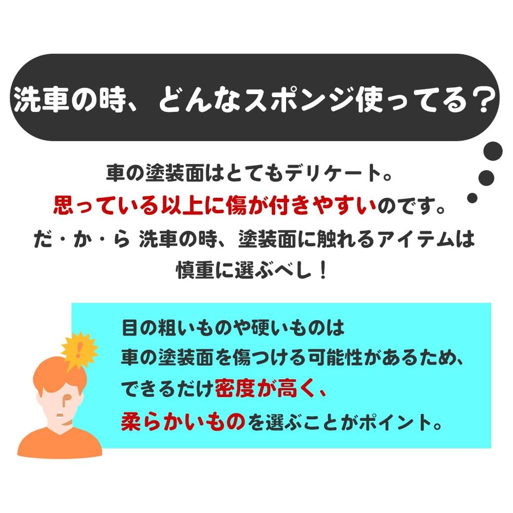 Car Picanet Car Wash Sponge, Set of 6, Developed for Car Wash, Just the