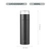 LOCK&LOCK (LOCK&LOCK) Tee-Ei Edelstahl Auto Thermosbecher für Männer und Frauen Studenten, Wasserflasche 400ML Grau LHC4233DGRY
