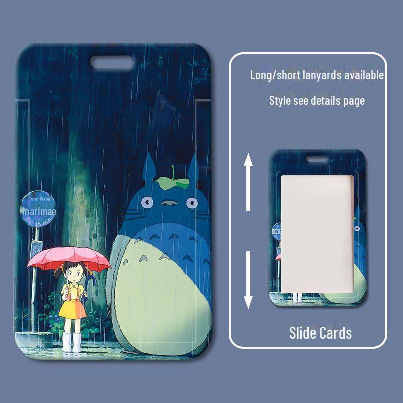 

Держатель карты «Шиншилла»: Силиконовый чехол для студенческих, школьных, рабочих, автобусных карточек и карт доступа - маленький, красочный дизайн. Card holder + white short strap