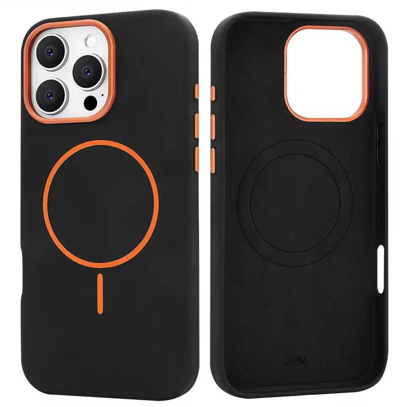 Luxus TPU Leder Magsafe Telefon Fall Für iPhone 16 15 14 13 Pro Max Magnetische Drahtlose Lade Legierung Objektiv Stoßfest Abdeckung