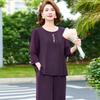 Hodo Middle-Aged Women's Summer Fashion Two-Piece Set
