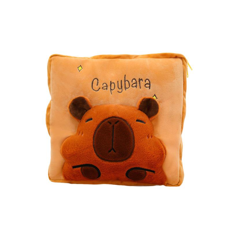 3D Pop-up Capybara Blanket & Pillow: Multi-functional Plush Sofa Throw for Office or Home