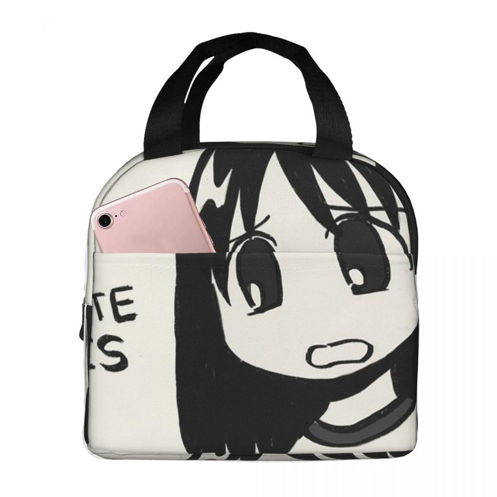 Azumanga Daioh Anime Osaka Ayumu Kasuga Insulated Lunch Bag for Women Kids Portable Food Boxes Thermal Lunch Box Tote