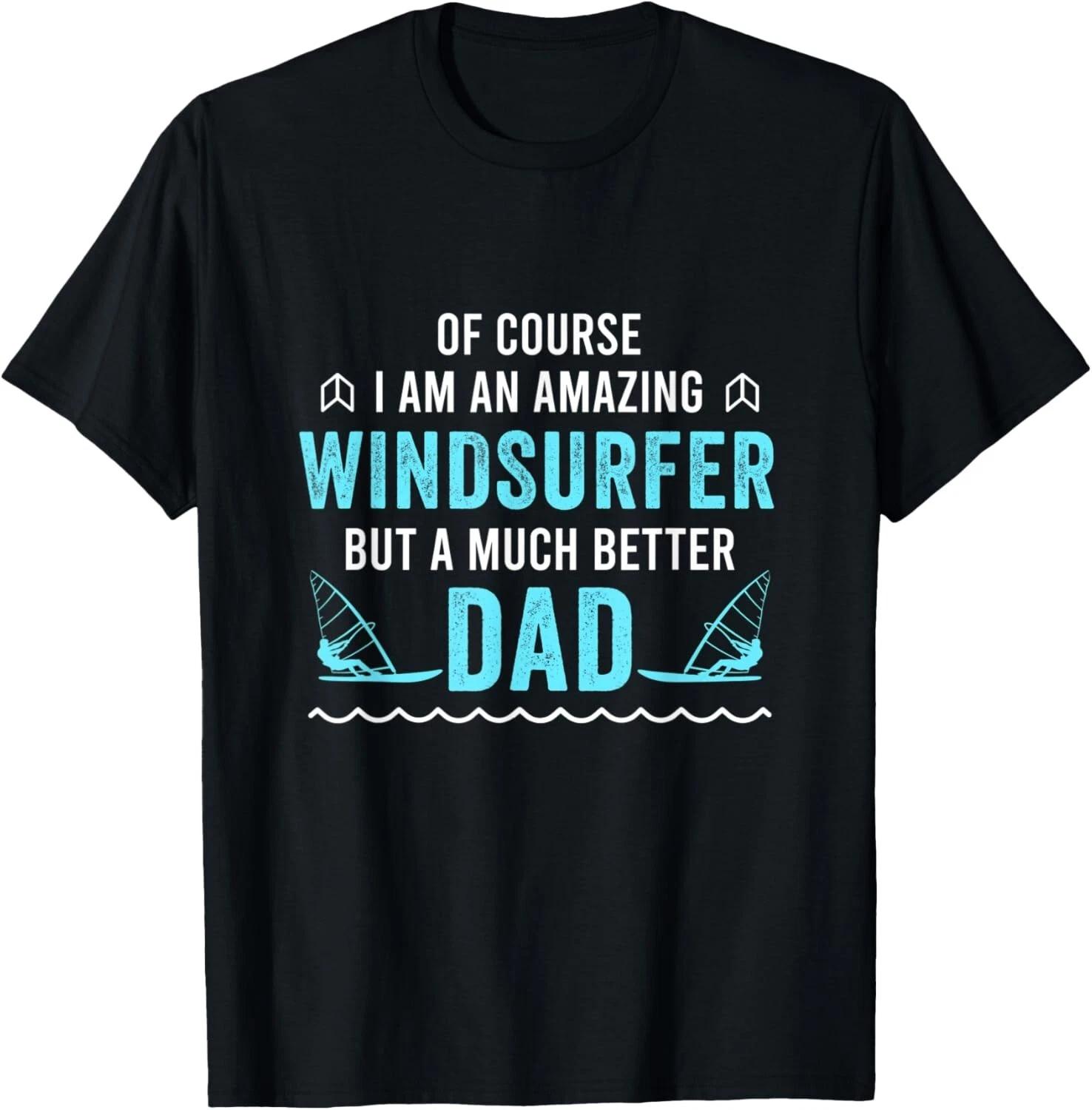 

Mens Windsurfing Dad Daddy Windsurfing Gift Unisex T-Shirt S