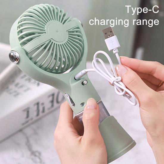 Mini Mist Spray Handheld Fan 100 Speeds Adjustable Portable Summer Misting Cooling Fan USB Rechargeable Travel Outdoor Personal Fan