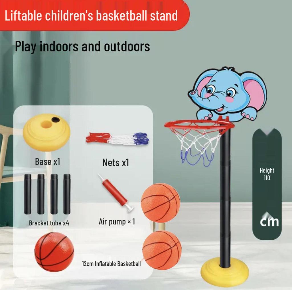 Adjustable Children's Basketball Hoop for Early Education - Outdoor Toy Stand with Height Customization