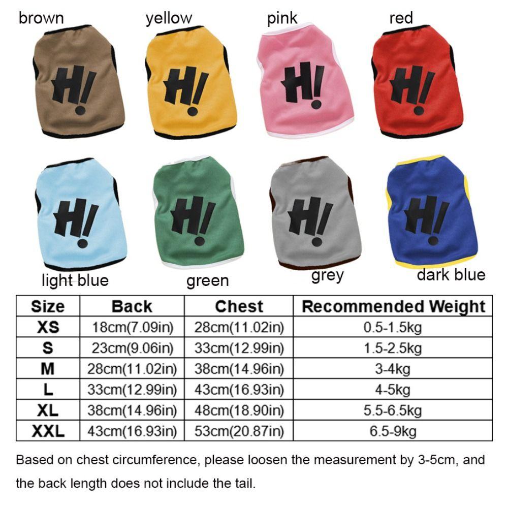 Breathable Cat Sleeveless Vest Polyester Pet Print Vest Cat Apparel Puppy Tank Top for Dogs Puppy