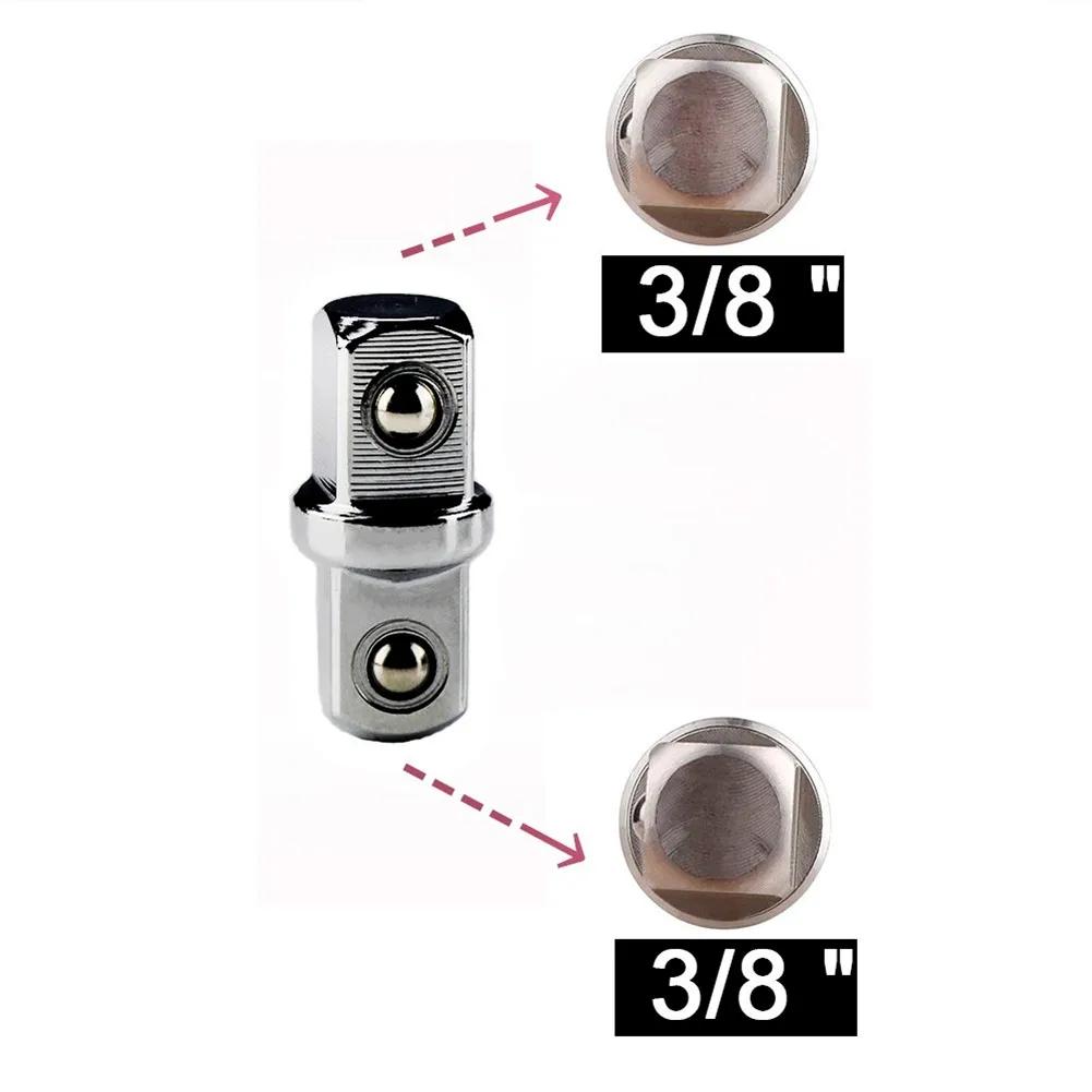 2 Stück 1/4" 3/8" Verlängerungsschlüssel-Adapter Chrom-Vanadium-Stahl Konverter Für Steckschlüssel-Adapter Werkzeugzubehör
