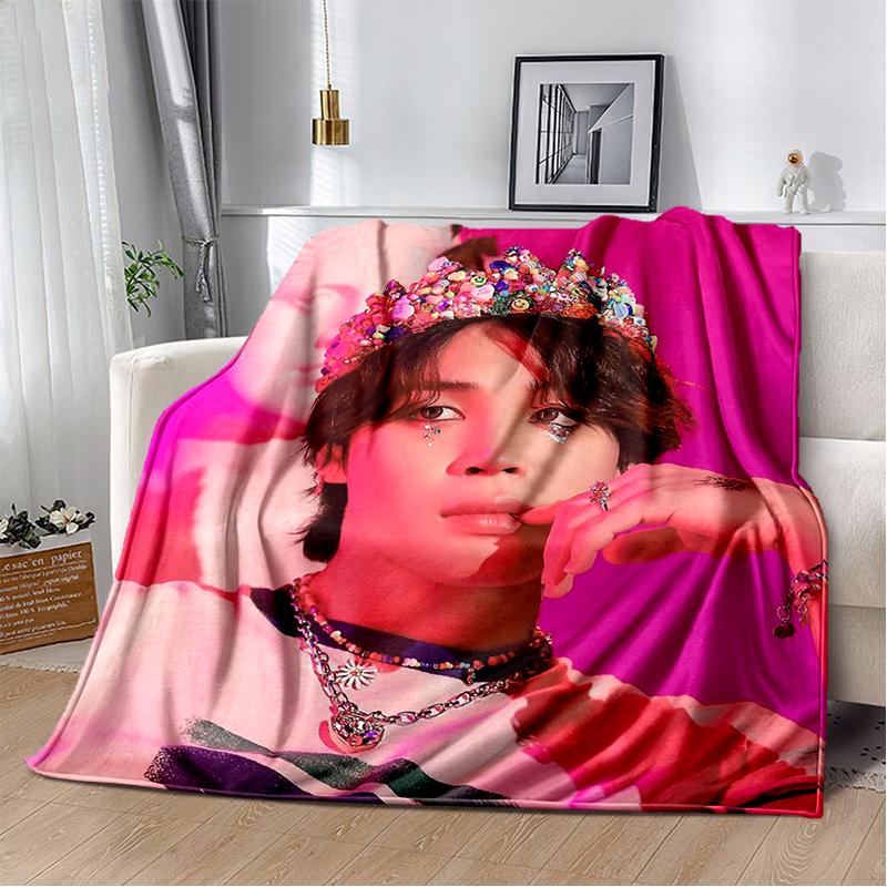 29 Style New Kpop JIMIN Kim Seok Jin Star Blanket,Soft Throw Blanket for Home Bedroom Bed Sofa Travel Office Cover Kids