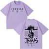 Jesus Forgive Vintage Fashion Graphic Tshirt Unisex Unisex Casual Loose Tshirts Shortsleeved Oversized Hiphop Cotton Tshirts