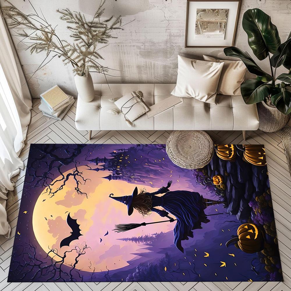Spooky Halloween Night Floor Mats for Living Room, Bedroom and Room Decoration Are Suitable for Gifts.