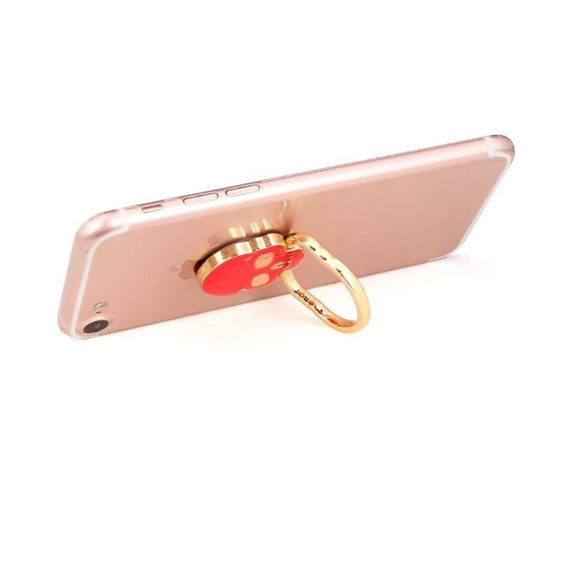 Skull Mobile Phone Holder Multifunctional Creative Mobile Phone Ring Holder 360 Degree Rotating Car Ring Buckle Alloy 1Pcs золотой