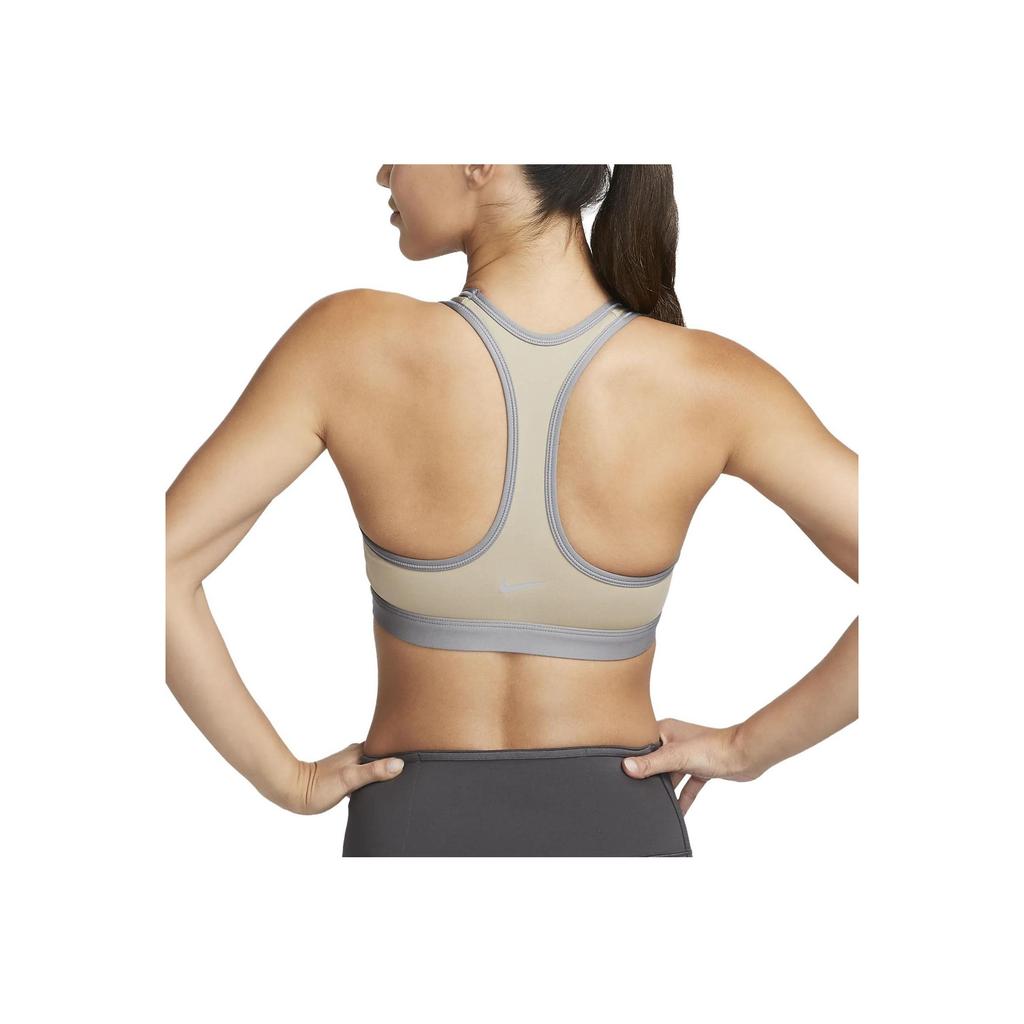 Nike Color Block Round Neck Sports Bra Women Underwear Khaki FN7253-247