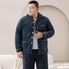 YUZHAOLIN Men's Plus Size Quilted Coral Fleece Pajama Set