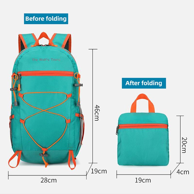 Foldable Climbing Backpack Folding Hiking Cycling Riding Mountaineering Bag Lightweight Outdoor Sports Travel Camping Knapsack