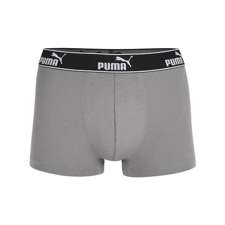 Puma Einfarbige Boxerbriefs für Sport und Freizeit mit Buchstabenlogo Herrenunterwäsche Hellgrau 591520002-400