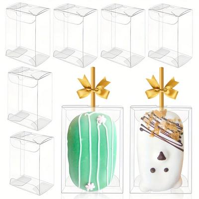 45pcs Clear Rice Krispie Treat Cakesicle Boxes for Candy, Macaron Chocolate,Party Favors Birthday Party, Festival Gift Packaging