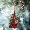 Rockin' Around The Guitar Kerstboom Ornament 2D Plat Stapelbare Rock Gitaar Kerstboom Ornamenten Acryl Gitaar