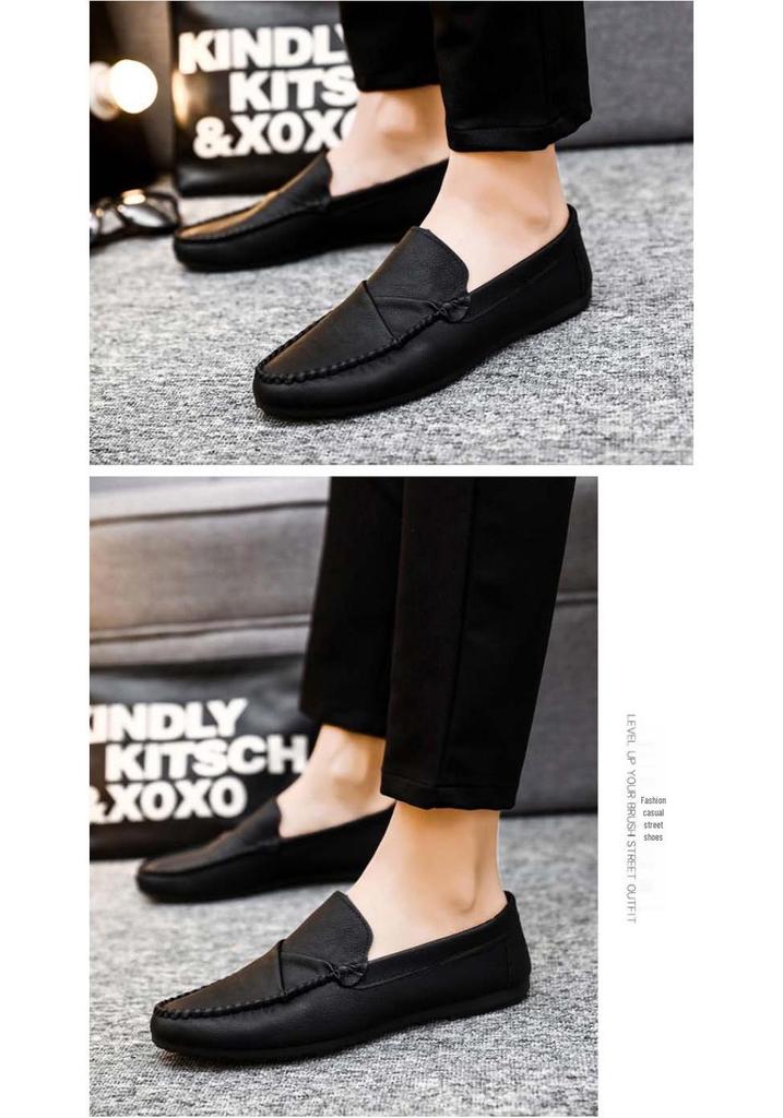 Men's Brown Waterproof Non-Slip Lightweight Moccasin Loafers - British Style Casual & Soft Sole