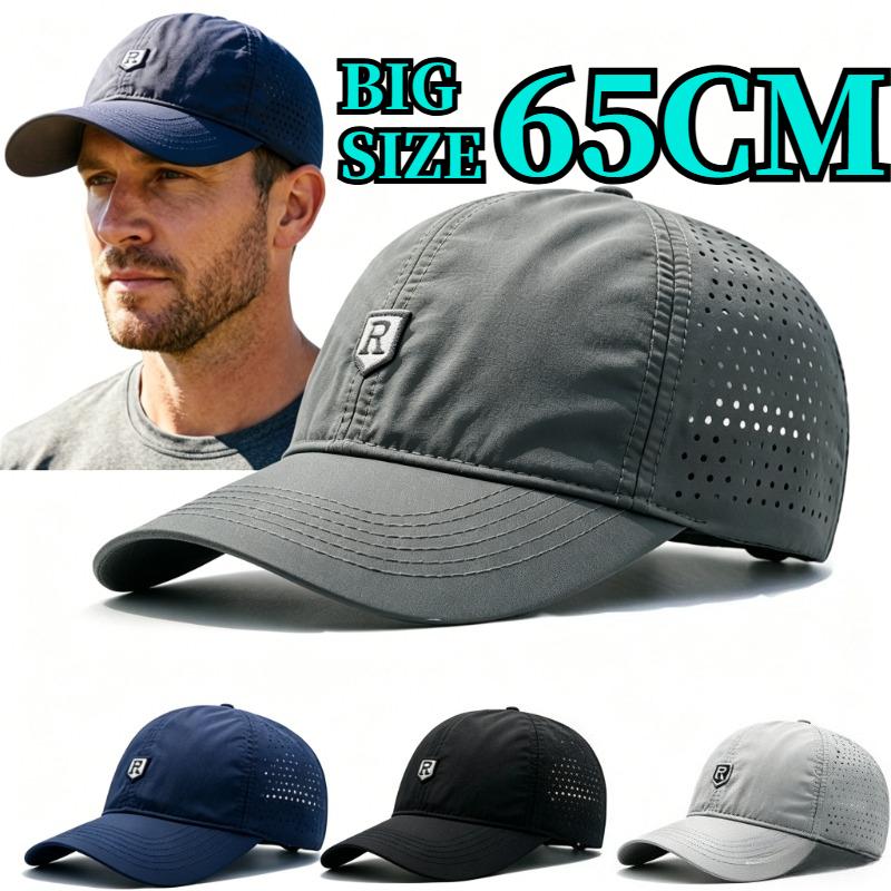 Yiran Dayang Hat Men's Big Size 65Cm Summer Mesh Baseball Cap Outdoors Sunshade Quick Drying Duck Cap Fashion Cycling Fishing Sports Sun Hat 65Cm