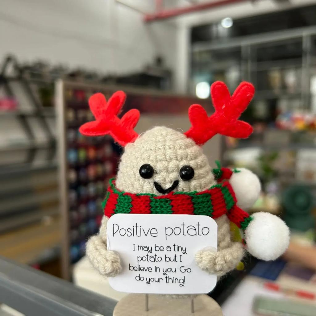 Mini Animal Crochet Potted Cute Handwoven Cartoon Flowers Creative Hand-knitted Car Home Desktop Shelf Decor Items Gift