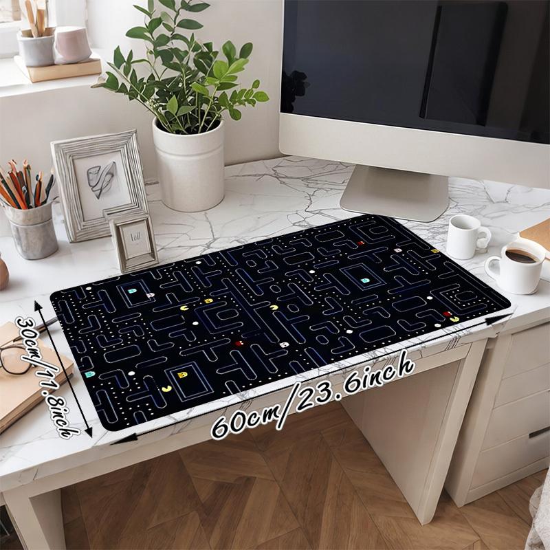 1PC Pac-Man Maze Oversized Mouse Pad - Non-Slip Rubber Base Perfect for Office School Esports Home Decor Desk Mat 218A