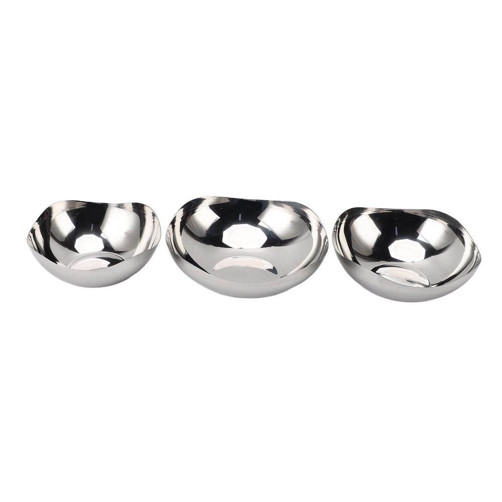Irregular Shape Salad Bowls Serving Bowls Set for Kitchen Stainless Steel Mixing Bowls for Salad
