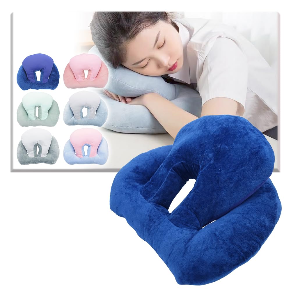 

[Supervised by Sleep Professionals and Sleep Therapists] Deep Sleep Pillow for Face-Down Sleeping, Nap Pillow, Desk Work, Office, Washable (Navy)
