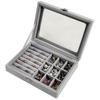 Velvet jewelry box with pearl; storage box; display box; nine-grid storage box; transparent