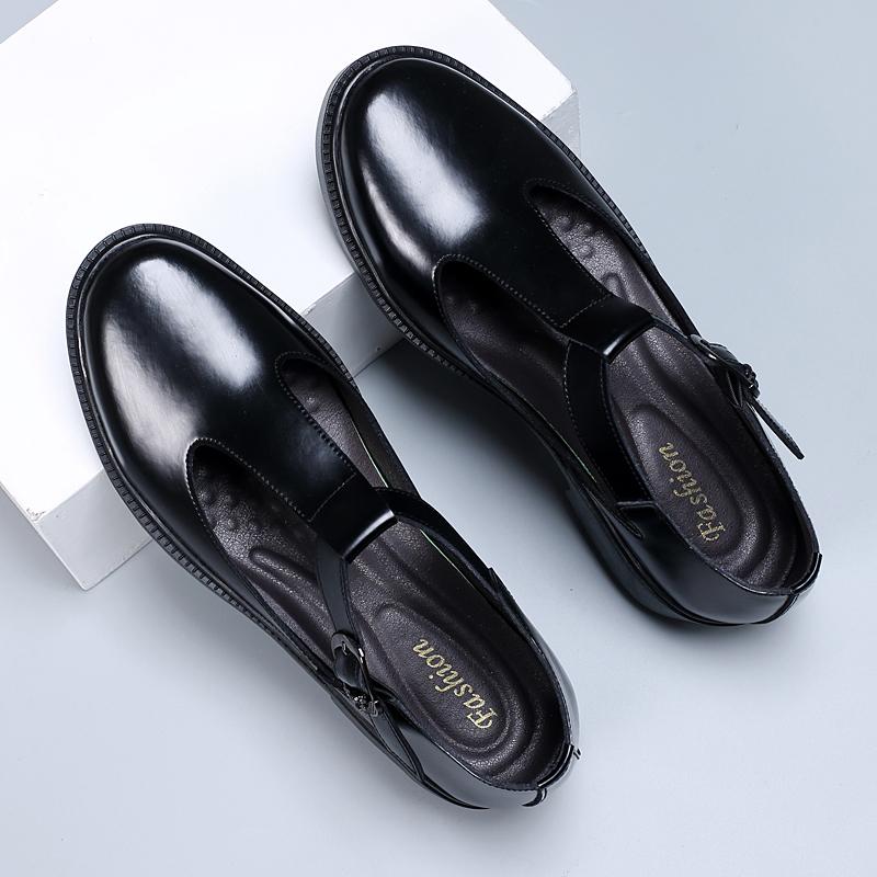 Fashion Hot Sale Summer Man Sandals Business Casual Shoes Men Wading Aqua Shoe Classic Leather Outdoor Beach Flats Simple Roman Sneakers