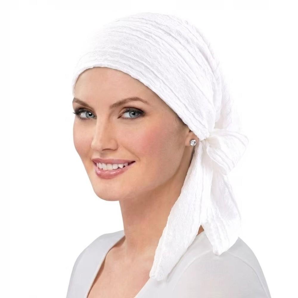 Solid Color Wrap Head Turban Breathable Turban Bonnet Fashion Head Scarf for Female Fashion