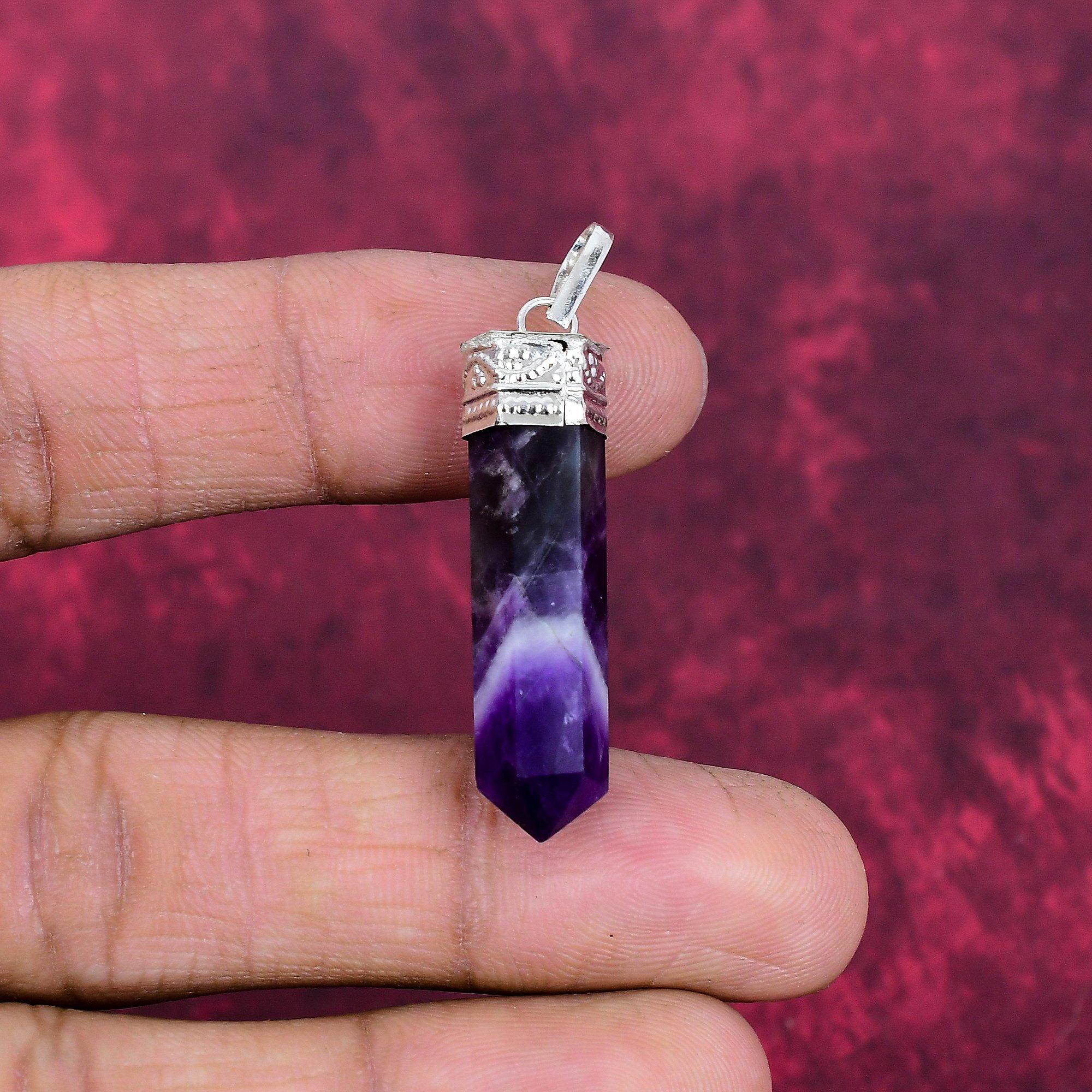 

Amethyst Jewelry, 925 Solid Sterling Silver Pendant Handmade Gemstone Jewelry, Gifts For Wife Brand New Pendant 2.04 Inches