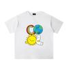Girls' summer short sleeved T-shirt with fun cartoon print, sweet pure Polyester breathable baby girl casual top, children's clothi