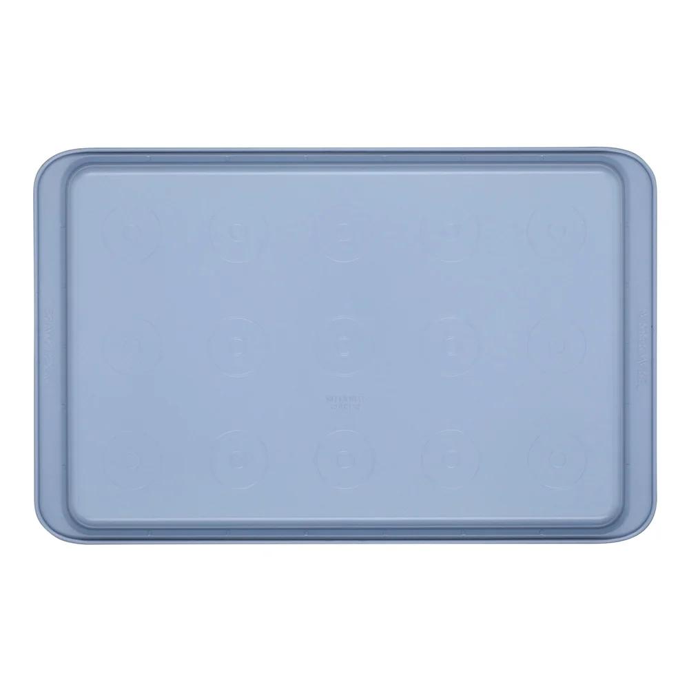 Nonstick Baking Sheet with Easy Slice Guide Extra Wide Handles Durable Steel Construction Dishwasher Safe Oven Safe