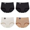 4PCS Seamless Panties for Woman Ice Silk Underwear Soft Thin Briefs Women's Underpants Fashion Sexy Female Lingerie