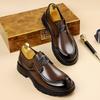 Designer Big Head Derby Shoes for Men Solid Color Fashion Casual Platform Shoe Male Spring Autumn High Quality Leather Shoes Man