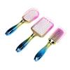 3pcs Gradient Electroplating Paddle Hairbrush Set Detangling Hair Brush Set Air Cushion Comb Nylon