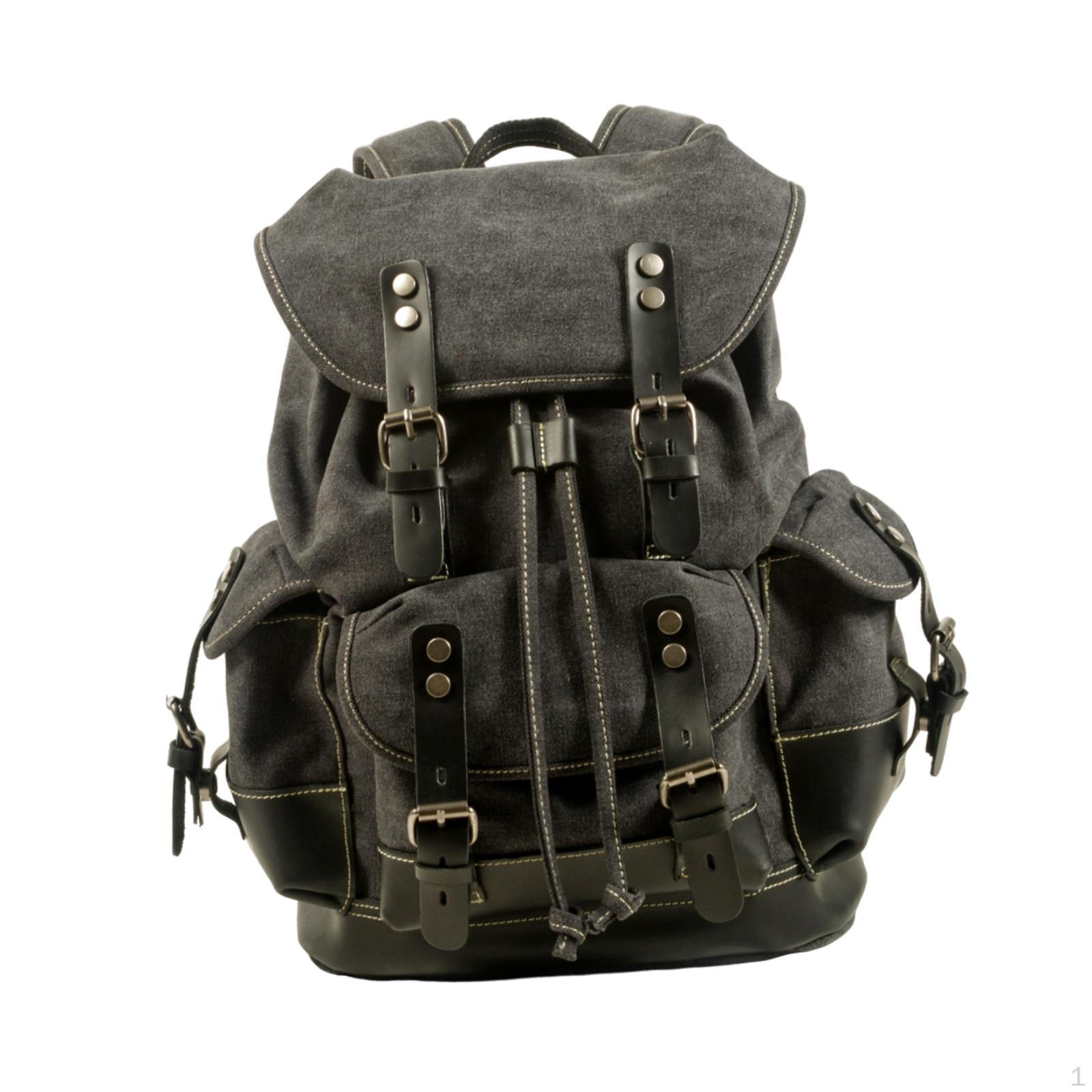 Canvas Backpack Casual Daypack Outdoor Portable