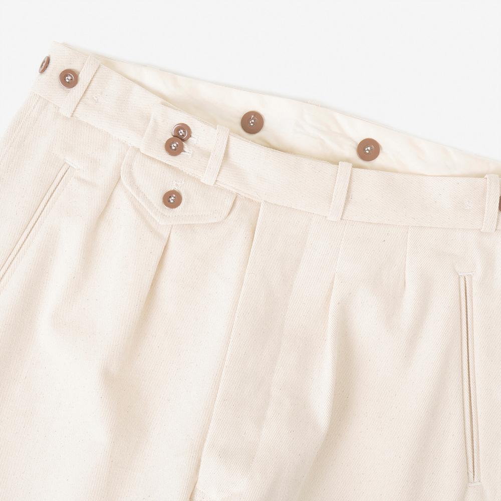 Waiemssielkeiwai German Type Navy Tropical Pants - Natural