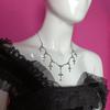 Exquisites Temperament Silberfarbene Kreuz-Multi-Anhänger-Halskette für Damen Gothic Halloween Party Hexe Schmuck Zubehör Geschenke