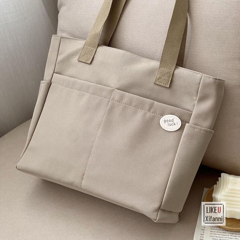 

Японская холщовая сумка на молнии — утолщенная, повседневная в литературном стиле для студентов и пассажиров.