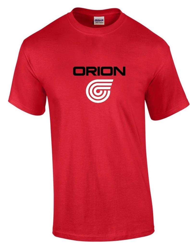 Orion Airways Black White Logo United Kingdom UK Airline Red Cotton T-Shirt