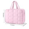 Faltbare karierte Kosmetiktasche Damen Reise-Organizer Hängende Toilettenartikel Kosmetiktasche Wasserdichte Make-up Beauty-Tasche Badezimmer-Aufbewahrung