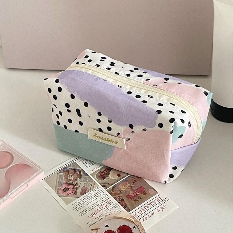 Leopard Print Cosmetic Bag Box Shaped Travel Organizer Women Makeup Pouch Storage Bags